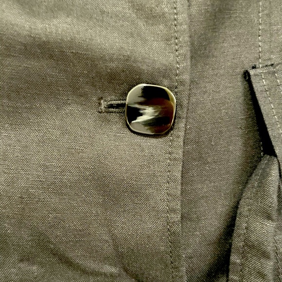 Isabella DeMarco Tahari Levine Black 55% Linen 45% Rayon Double Breasted Dress - Picture 6 of 16